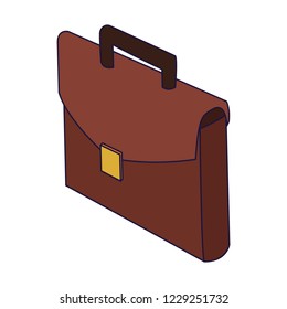 Business briefcase isometric