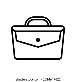 Business briefcase line art icon - Vector