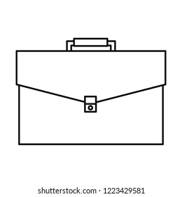 business briefcase on white background