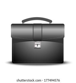 business brief-case on a white background, vector illustration
