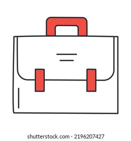 business briefcase on white background