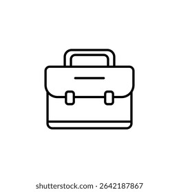 Business Briefcase Outline Icon Representing Professionalism And Career