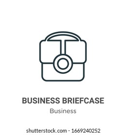 Geschäftsbriefkasten umreißen Vektorillustration Symbol. Schwarze Business-Briefkasten in dünner Linie, einfache flache Vektorillustration-Elementgrafik aus bearbeitbarem Geschäftskonzept einzeln auf weißem Hintergrund