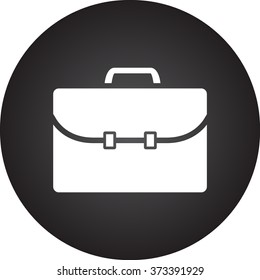 Business briefcase simple icon on colorful background