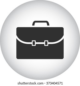 Business briefcase simple icon on colorful background