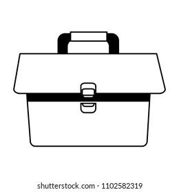 Business briefcase symbol in black and white