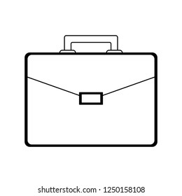 Business briefcase symbol black and white