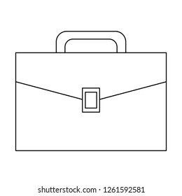 business briefcase symbol in black and white