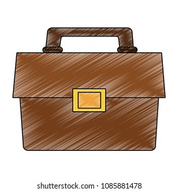 Business briefcase symbol scribble