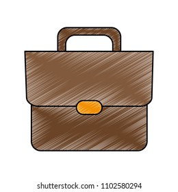 Business briefcase symbol scribble