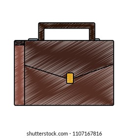 Business briefcase symbol scribble