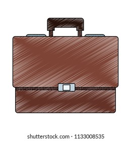 Business briefcase symbol scribble