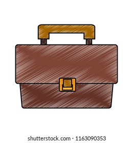 Business briefcase symbol scribble