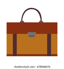 business briefcase for travelling flat icon modern