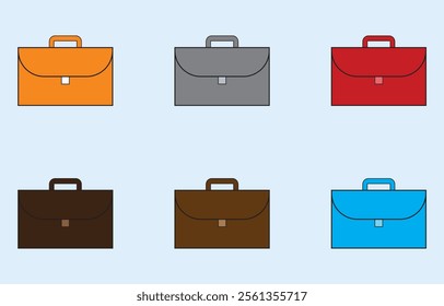 Business briefcase vector art isolated on white background
