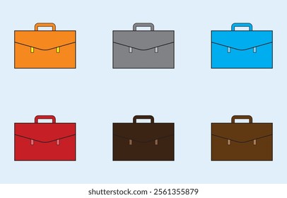 Business briefcase vector art isolated on white background
