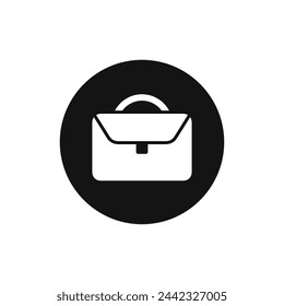 Business briefcase vector icon. Case icon.