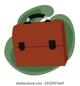 Ilustración vectorial de maletín de negocios. Bolso del maletín