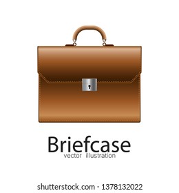 Business briefcase vector illustration isolated on white background.