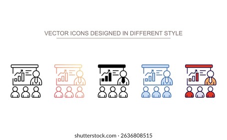 Business Briefing icon design with white background stock illustration