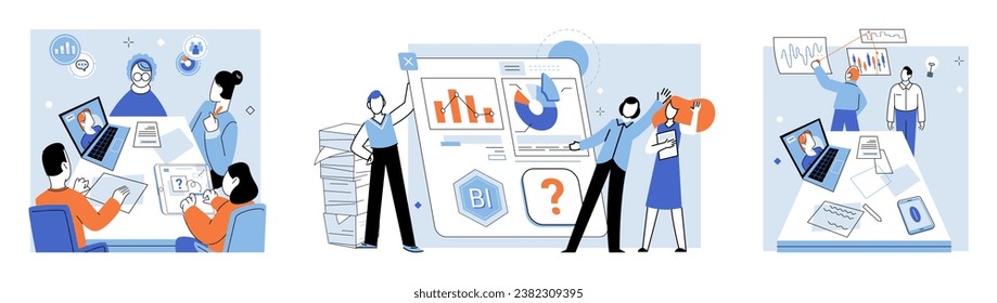 Business briefing vector illustration. Meetings facilitate open communication, foster collaboration, and enable timely decision making within cross functional teams Seminars offer platform
