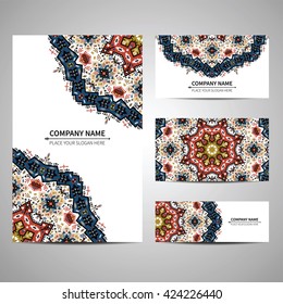 Business bright card template. Vector illustration in native style