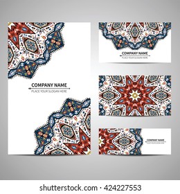 Business bright card template. Vector illustration in native style