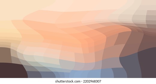 Business bright orange-brown. Colorful abstract gradient consisting of rectangles. Spectral dynamic background of square shape. Geometric collection. Vector.