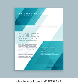 business brochure with abstract shapes