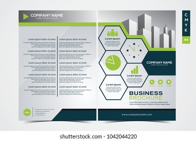 Business Brochure Background Design Template, Flyer Layout, Poster, Magazine, Annual Report, Book and Building Image. Size A4 Vector Design illustration.