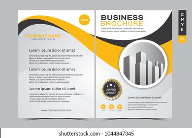 Business Brochure Background Design Template, Flyer Layout, Poster, Magazine, Annual Report, Book and Building Image. Size A4 Vector Design illustration.