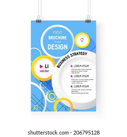 Business brochure background. Layer template,3D vector illustration