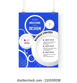 Business brochure background. Layer template,3D vector illustration