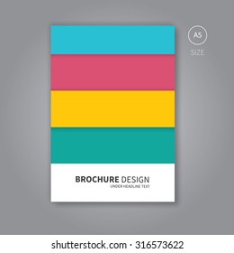 business brochure with colour concept for print / brochure flyer template for book design