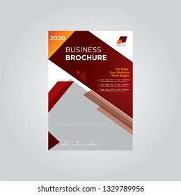 Business brochure company template maroon can use for annual report presentation printing leaflet business many more