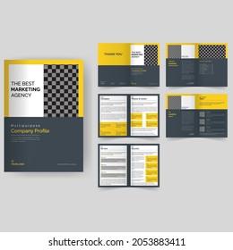 Business Brochure Corporate Brochure Template Bi Fold Brochure Company Profile Company Proposal Geometric Shape Poster Design Brochure Gradient Abstract Magazine Background Space For Photo In A4 Size