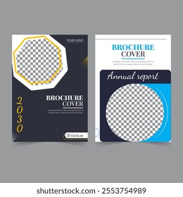 Business brochure cover annual report cover, book cover or flyer design. Leaflet presentation. Catalog with Abstract geometric background. Modern publication poster magazine, layout, template,