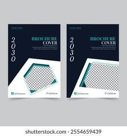 Business brochure cover annual report cover, book cover or flyer design. Leaflet presentation. Catalog with Abstract geometric background. Modern publication poster magazine, layout, template,