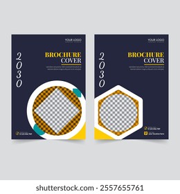 Business brochure cover annual report cover, book cover or flyer design. Leaflet presentation. Catalog with Abstract geometric background. Modern publication poster magazine, layout, template,