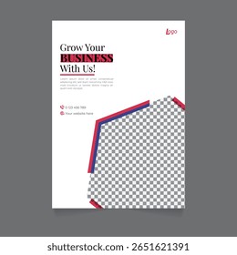 Capa do relatório anual da brochura do negócio, capa do livro ou design do folheto. Apresentação do folheto. Catálogo com fundo geométrico abstrato. Publicação moderna revista cartaz, layout, modelo,