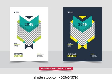 Business brochure cover design or annual report and company profile or booklet cover design template. Corporate Book Cover Design Template in A4. Can be adapt to Brochure or Annual Report.