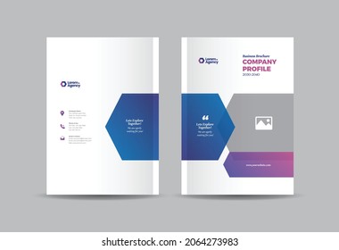 Business Brochure Cover Design or Annual Report and Company Profile Cover or Booklet and Catalog Cover  