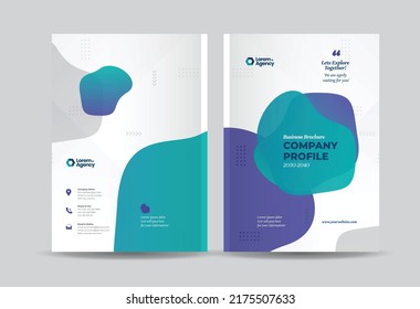 Business Brochure Cover Design or Annual Report and Company Profile Cover or Booklet and Catalog Cover 