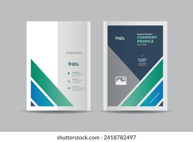 Business Brochure Cover Design or Annual Report and Company Profile Cover or Booklet and Catalog Cover 