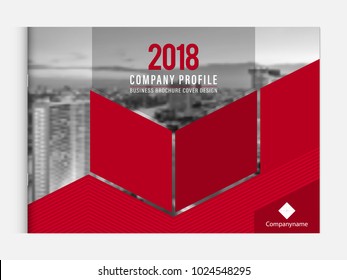 Business Brochure Cover Design Template Corporate Company Profile Or Annual Report Catalog Magazine Flyer Booklet Leaflet. Cover Page A4 Landscape Vector EPS-10 Sample Image With Gradient Mesh.