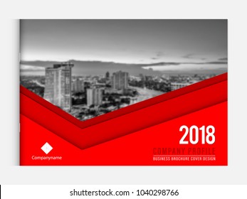 Business brochure cover design template corporate company profile or annual report catalog magazine flyer booklet leaflet. Cover page A4 landscape vector sample image with Gradient Mesh.