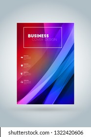 Business brochure cover design template. Modern business poster. Abstract colorful background