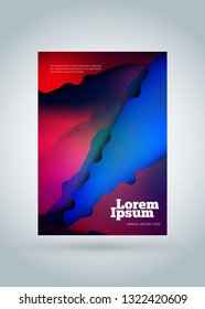 Business brochure cover design template. Modern business poster. Abstract colorful background