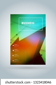 Business brochure cover design template. Modern business poster. Abstract colorful background