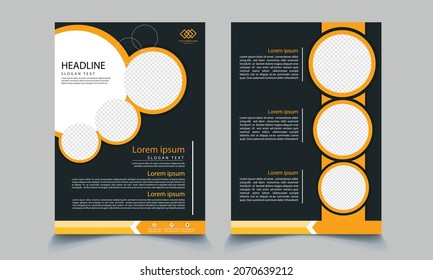 Business brochure cover design template corporate company profile or annual report vector eps file.